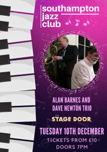 Southampton Jazz Club with Alan Barnes and Dave Newton trio